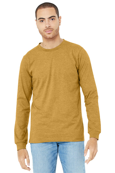 BELLA+CANVAS ®  Unisex Heather CVC Long Sleeve Tee BC3501CVC - Heather Mustard