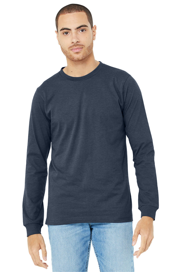 BELLA+CANVAS ®  Unisex Heather CVC Long Sleeve Tee BC3501CVC - Heather Navy