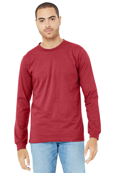 BELLA+CANVAS ®  Unisex Heather CVC Long Sleeve Tee BC3501CVC - Heather Red