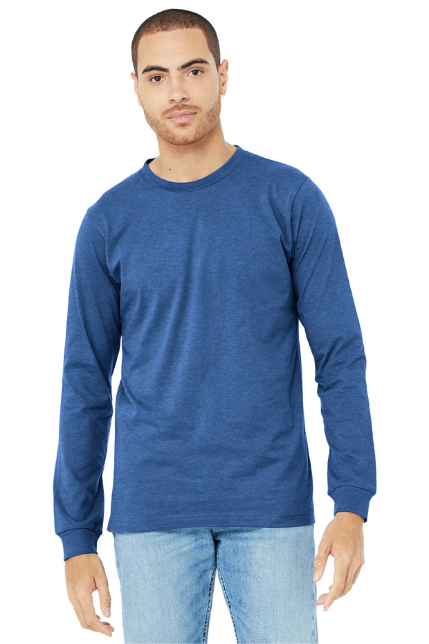 BELLA+CANVAS ®  Unisex Heather CVC Long Sleeve Tee BC3501CVC - Heather True Royal