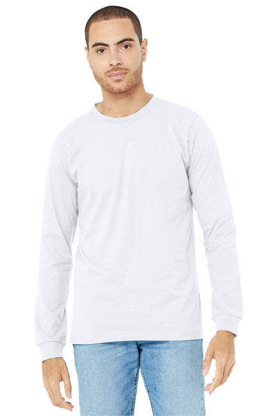BELLA+CANVAS ®  Unisex Heather CVC Long Sleeve Tee BC3501CVC - Solid White Blend