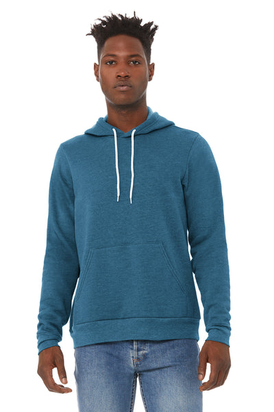 BELLA+CANVAS  ®  Unisex Sponge Fleece Pullover Hoodie. BC3719 - Heather Deep Teal
