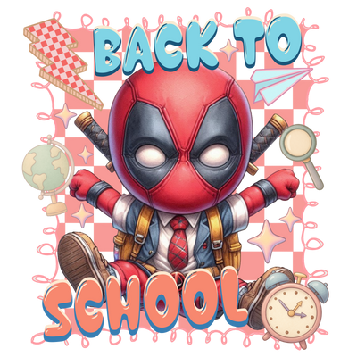 Back to School Baby Hero in Tie DTF (direct-to-film) Transfer