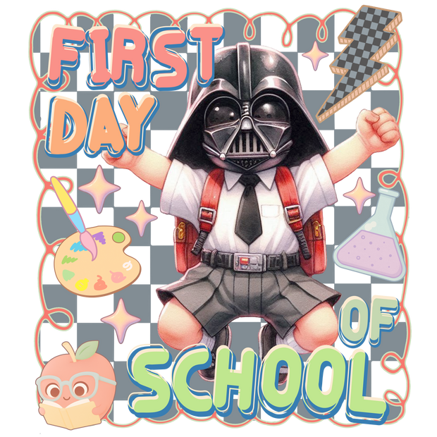 Back to School Boy Flexing DTF (direct-to-film) Transfer
