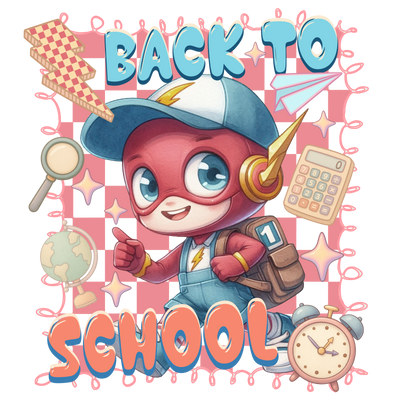 Back to School Boy Running DTF (direct-to-film) Transfer