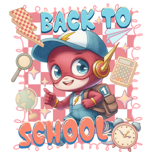 Back to School Boy Running DTF (direct-to-film) Transfer