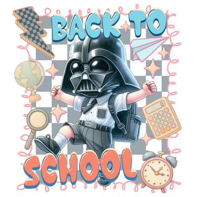 Back to School Darth Boy with Fists DTF (direct-to-film) Transfer