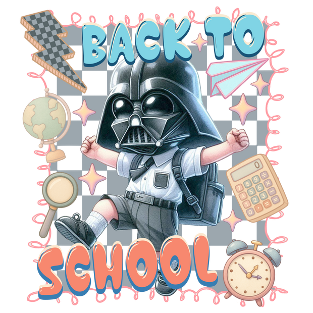 Back to School Darth Boy with Fists DTF (direct-to-film) Transfer