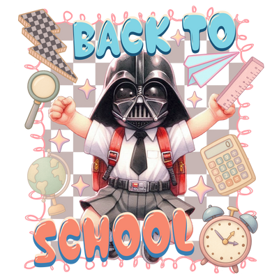 Back to School Darth DTF (direct-to-film) Transfer