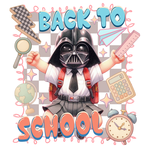 Back to School Darth DTF (direct-to-film) Transfer
