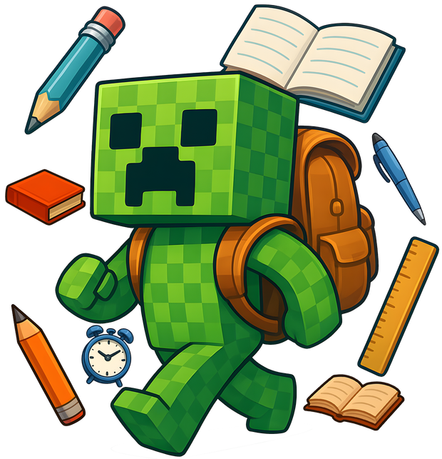 Back to School Green Robot DTF (direct-to-film) Transfer