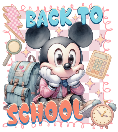 Back to School Mickey in Tennis Shoes DTF (direct-to-film) Transfer