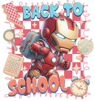 Back to School Running with Back Pack DTF (direct-to-film) Transfer