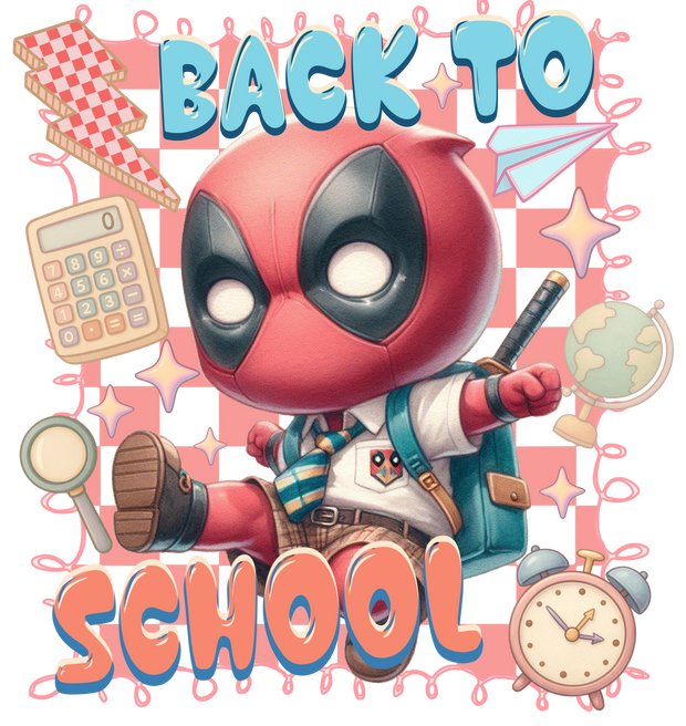 Back to School Spidey & Blue Backpack DTF (direct-to-film) Transfer