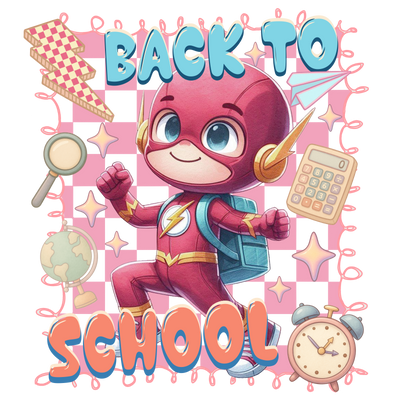 Back to School Superhero Boy DTF (direct-to-film) Transfer