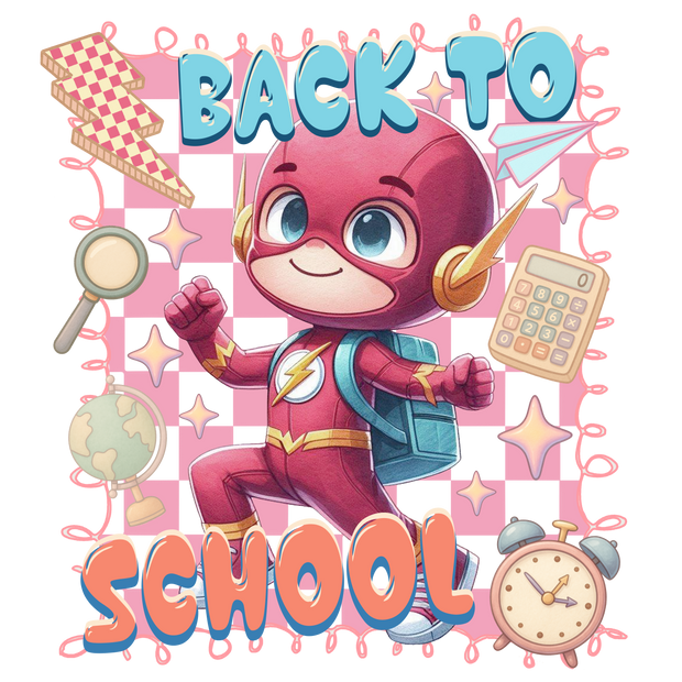 Back to School Superhero Boy DTF (direct-to-film) Transfer