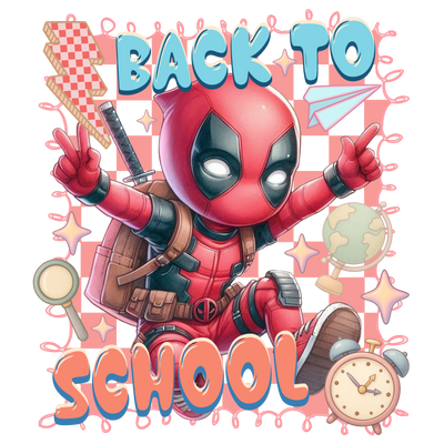 Back to School lil Spidey DTF (direct-to-film) Transfer