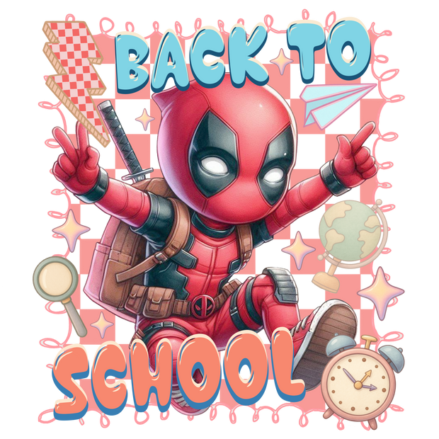 Back to School lil Spidey DTF (direct-to-film) Transfer