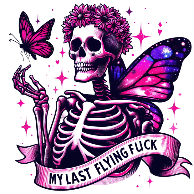 Banner Reading Last Flying Fuck DTF (direct-to-film) Transfer