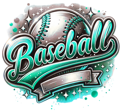 Baseball Blank Colordrip in Mint DTF (direct-to-film) Transfer