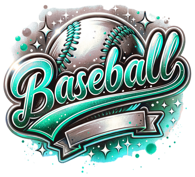 Baseball Blank Colordrip in Mint DTF (direct-to-film) Transfer