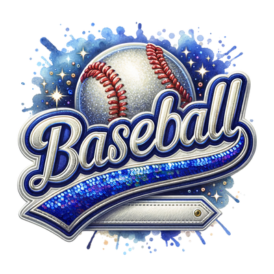Baseball Blank Strap Colordrip Blue DTF (direct-to-film) Transfer