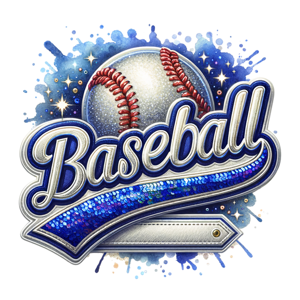 Baseball Blank Strap Colordrip Blue DTF (direct-to-film) Transfer