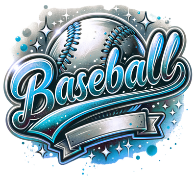 Baseball Blank in Shades of Lt Blue DTF (direct-to-film) Transfer