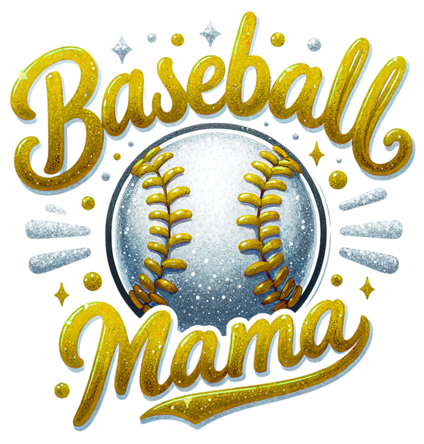 Baseball Mama Drops of Gold DTF (direct-to-film) Transfer