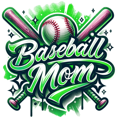 Baseball Mom Colordrip Green DTF (direct-to-film) Transfer