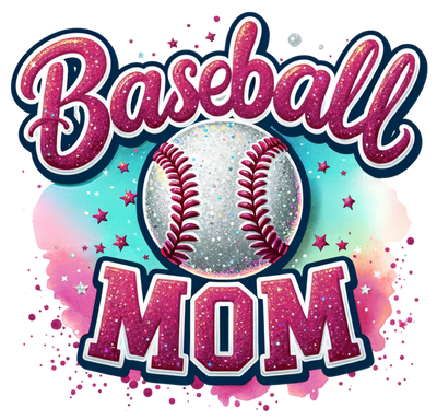 Baseball Mom Colordrip Maroon Font DTF (direct-to-film) Transfer