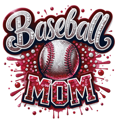Baseball Mom Maroon Colordrip DTF (direct-to-film) Transfer