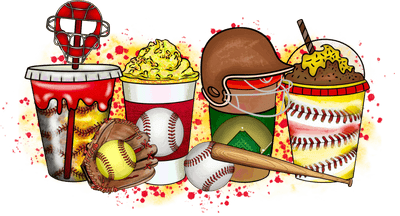 Softball and Baseball with Drink DTF Direct to Film Transfer - Twisted Image Transfers