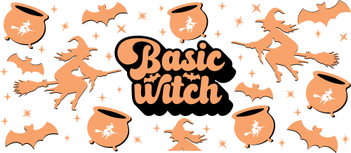 Basic Witch(1) 16oz UV DTF Libby Wrap