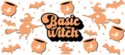 Basic Witch in Orange 16oz UV DTF Libby Wrap