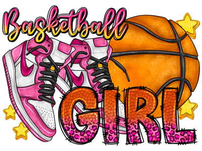 Basketball Girl Pink Nike Sneakers DTF (direct-to-film) Transfer