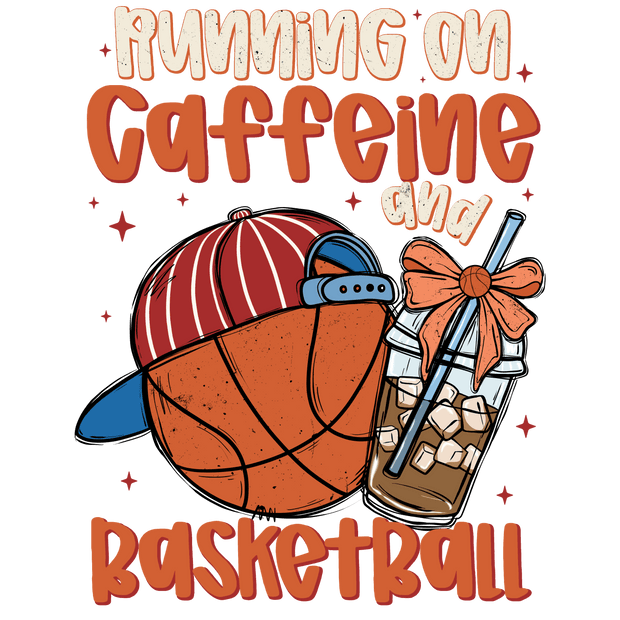 Basketball in Hat DTF (direct-to-film) Transfer