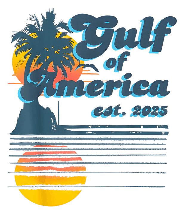 Beach & Palm Tree Gulf of America DTF (direct-to-film) Transfer