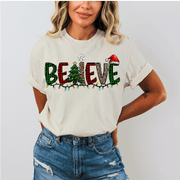 T-Shirt with Believe 3 in DTF - Twisted Image Transfers