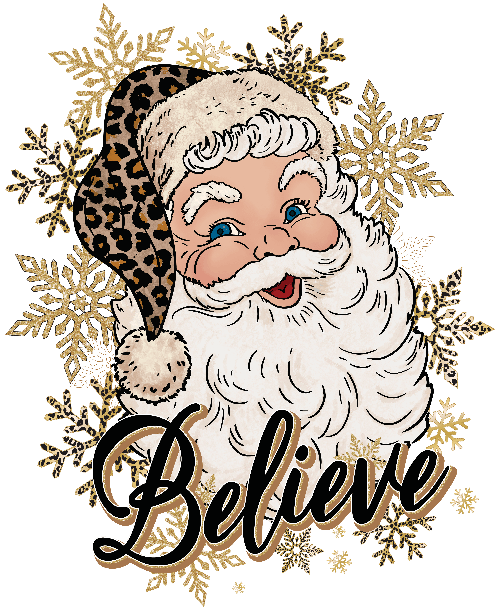 Believe In Santa Christmas DTF (direct-to-film) Transfer