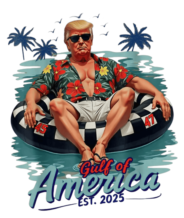 Birds Flying Around Trump Gulf of America DTF (direct-to-film) Transfer