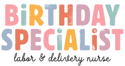 Birthday Specialist Black Font DTF Direct to Film Transfer - Twisted Image Transfers