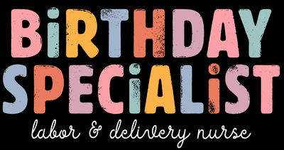 Birthday Specialist White Font DTF Direct to Film Transfer - Twisted Image Transfers