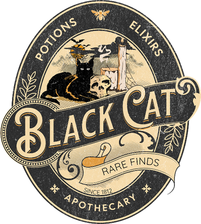 Black Cat Potions And Elixirs Halloween DTF (direct-to-film) Transfer