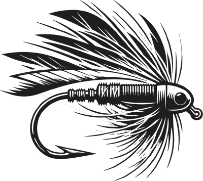 Black Fly Fishing Lure DTF (direct-to-film) Transfer