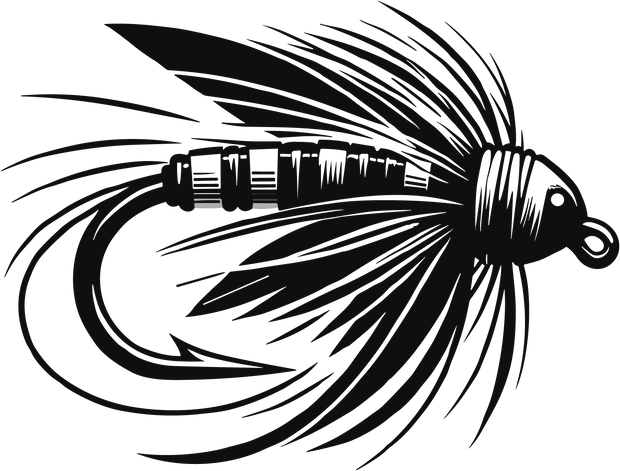 Black Fly Lure DTF (direct-to-film) Transfer