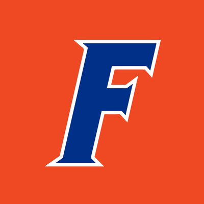 Blue F Orange Background DTF (direct-to-film) Transfer