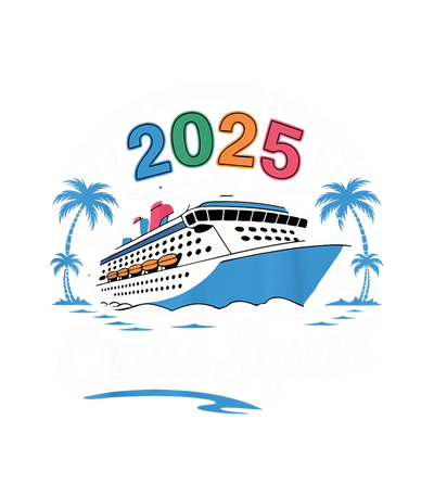 Blue Palm Trees Cruise Squad DTF (direct-to-film) Transfer