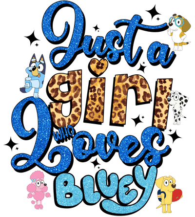 Bluey Valentine DTF (direct-to-film) Transfer