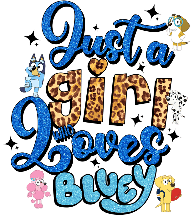 Bluey Valentine DTF (direct-to-film) Transfer